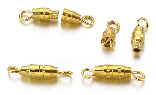 Cierres Rosca Broches Manillas Collares Joyas X 50 Unid