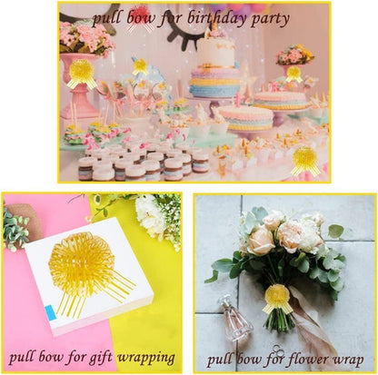 Moños Regalo Mágicos Pompom Organza X 5und Decoración