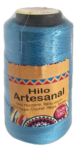 Hilo Artesanal Tejido Macrame Wayuu Telares 2.5mm X 100gr Agua Marina