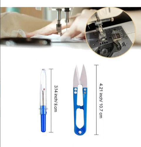 Kit Costura Guia Magnetica Tijera Rematador Abreojal