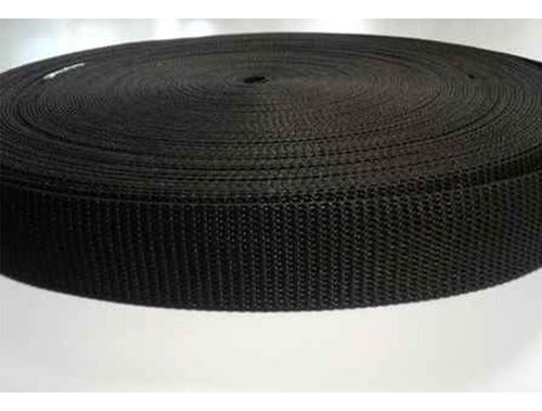Reata En Poliester Correa Mochila Cinta Bolso 5 Cm X 50m Negro