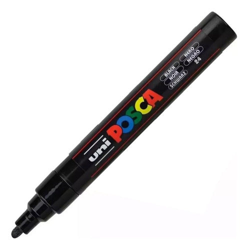 Uni-posca Marcador Fibra Pc-5m Negro Negro