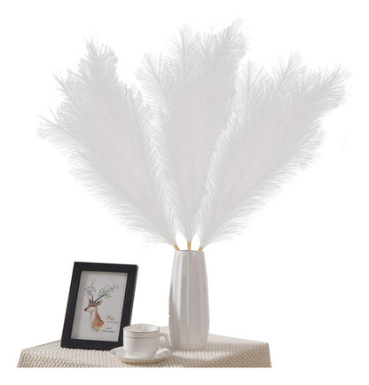 Pampas Decoración 5 Tallos Plantas Artificiales Ramo 80cm