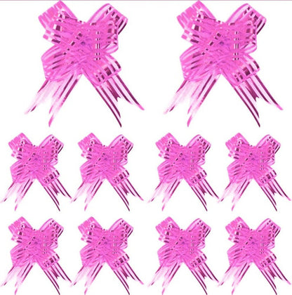 Moños De Regalo Mediano Organza Irizado Navidad 100 Und