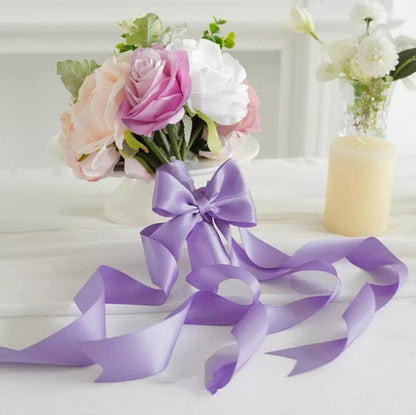 Rollo Cinta Satin Para Decoracion Ancho 4 Cm X 55 Metros