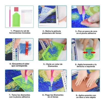Kit Pintura De Diamantes 5d Colibri Para Bricolaje 40x30 Cm