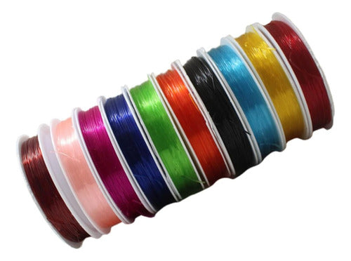Hilo Elástico Colores Para Pulseras Bisutería 0.06 Mm X10und
