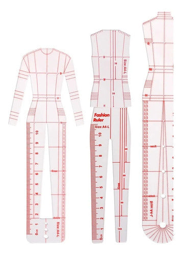 Reglas Para Figurines De Moda Plantillas Diseño Vestuario X4