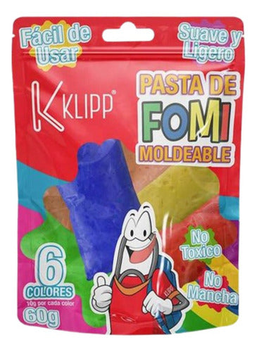 Foami Fomi Moldeable Escolar Surtido 6 Colores