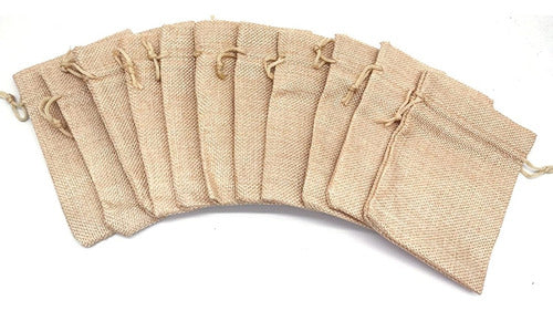 Bolsas Costales Yute Con Cordón X50 Dulceros Regalo 13x18cm yute BOLSA