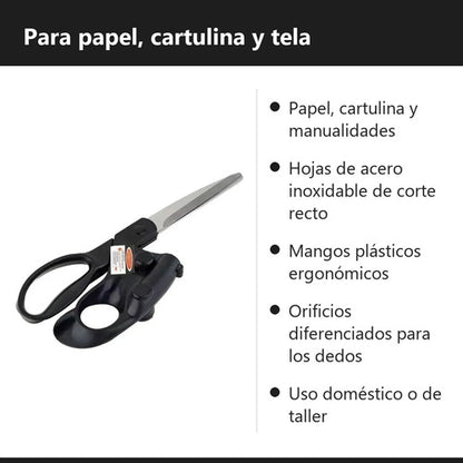 Tijera De Oficina Con Guía Láser Corte Recto Papel Cartulina