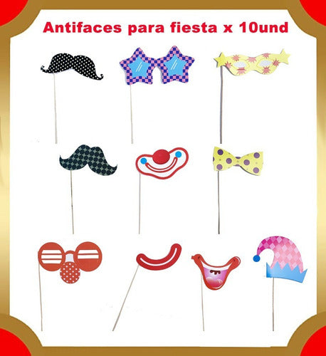 Mascara Antifaz Fiesta Carton X 10 Unidades Diseño 1