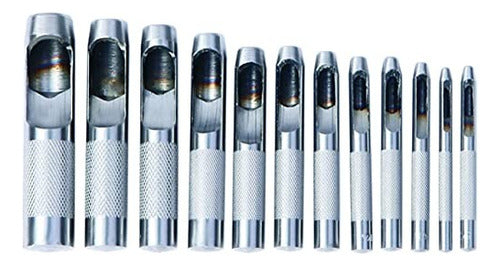Kit De Corte De Troqueles Perforadores Huecas X 12 Pzs