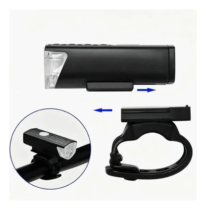 Luz Led Recargable Usb Para Bicicleta Delantera Y Trasera