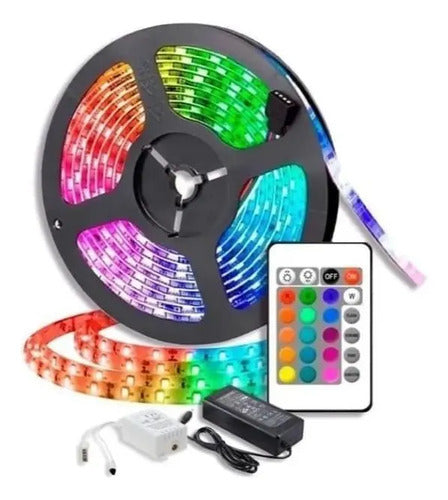 Cinta Led Ibek 5m Rgb Multicolor Con Control Dimeable Ip64