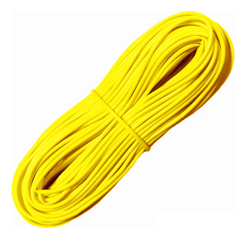 Madeja Mimbre Cordón Tubo Plástico Pvc Para Tejer X 40metros Amarillo