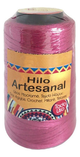 Hilo Artesanal Tejido Macrame Wayuu Telares 2.5mm X 100gr Fucsia