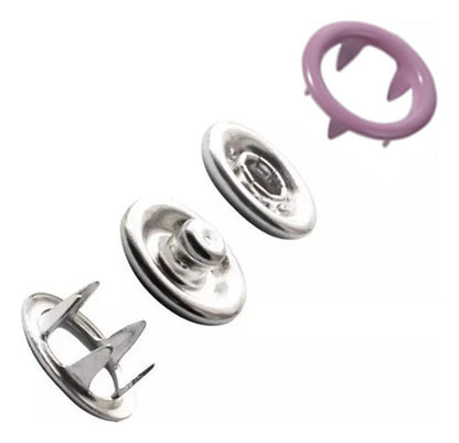 Broches A Presión Metálicos 9.5mm Para Ropa Tela X 100 Und
