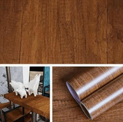 Papel Adhesivo Contac Rollo Madera 45cm X 20 Metros