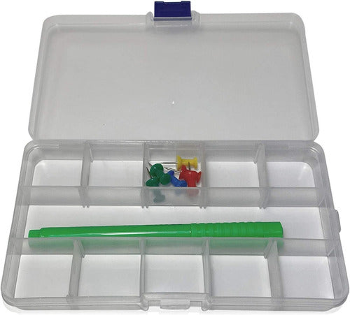 Caja Organizador Quince Compartimentos Pedreria Manualidades