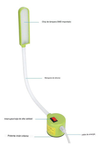 Luz Led Máquina De Coser Sujecion Magnetica Brazo Flexible