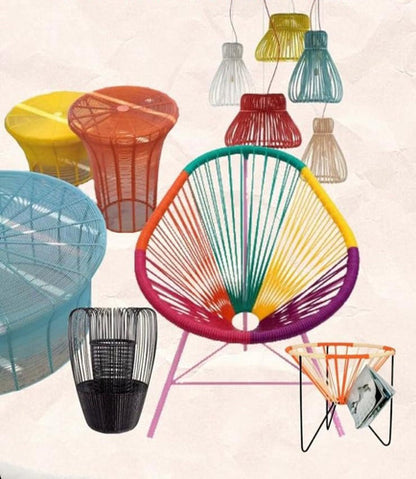 Madeja Mimbre Cordón Tubo Plástico Pvc Para Tejer X 40metros