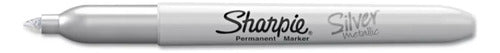 Marcador Sharpie Fine Metal Plata Caja X6 Unidades