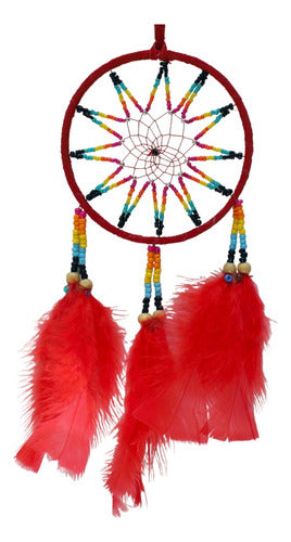 Atrapasueños Pequeños Artesanales X Unidad Rojo