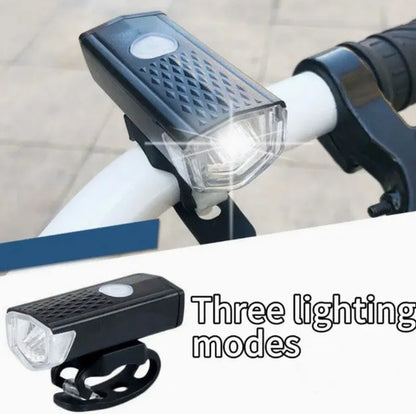 Luz Led Recargable Usb Para Bicicleta Delantera Y Trasera