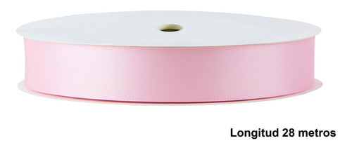 Rollo De Cinta Satin Doble Raso Para Moños 40mm X 28 Metros