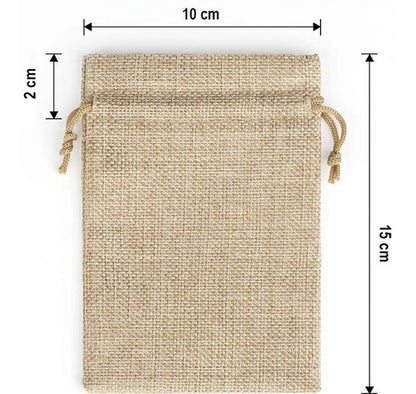 Bolsas Costales Yute Con Cordón Dulceros Regalo 10x15cm X50 Unid