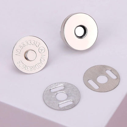 Broches Magneticos 18 Mm Imantado Color Plata X 100 Unidades