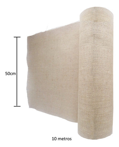 Tela De Yute Natural Para Decoracion Ancho 50cm X 10 Metros