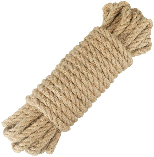 Cuerda De Yute Natural Resistente 10 Mm X 10 Mts Decoración