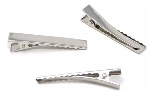 Hebillas Metalicas Para Pelo Pinza Plana 8.0 cm X 50 Unidades