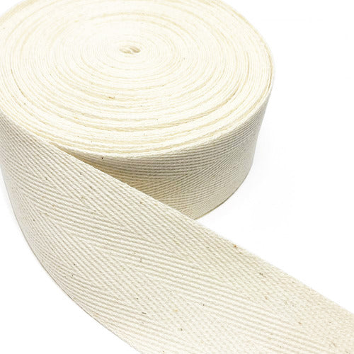 Reata En Algodon 3.5 Cm X 50m Correa Mochila Bolso Tote Bags Beige