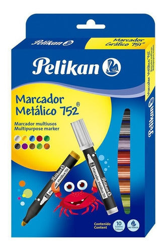 Marcadores Metalizados Pelikan 752 Metálicos 10 Unidades