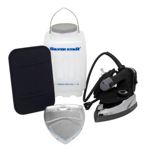 Plancha Industrial Silver Star Vapor Negra 1000w Con Accesorios Default Title