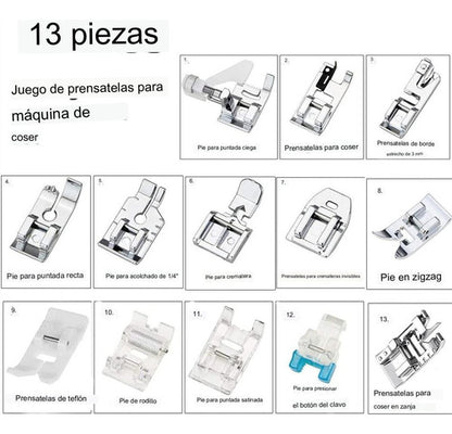 Kit Pie Prénsatelas Maquina Familiar X 13 Piezas