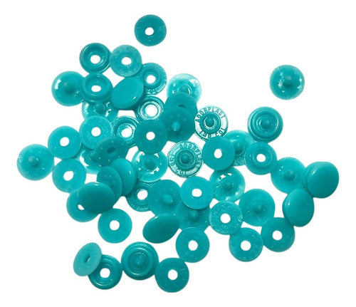 1000 Broches Plásticos 11mm A Presión Para Ropa Colores Verde jade