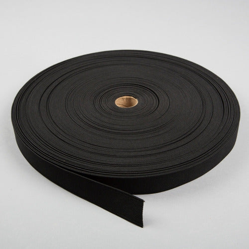 Elástico Resorte Caucho Negro De 4cm X46 Metros 1 Kilo Negro Liso