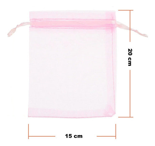 Bolsa De Organza 15cmx 20cm Paquete X 100und