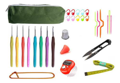 Kit De Crochet Con Accesorios Para Tejer 31 Piezas