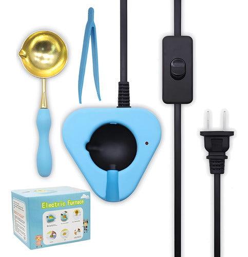 Kit Calentador Electrico Para Sello Lacre X 3 Piezas Agua Celeste
