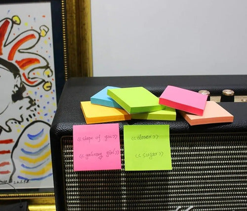 Notas Adhesivas Removibles 76x76mm Colores Neon X 250 Hojas