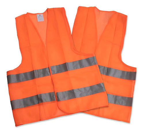 Chaleco Reflectivo Motociclistas Dotaciones Obra Naranja Neon Unica