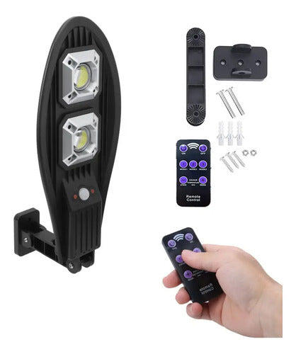 Lampara Solar Pared Impermeable Exterior 2500lm Sensor Movim 6v
