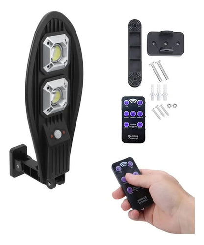 Lampara Solar Pared Impermeable Exterior 2500lm Sensor Movim 6v