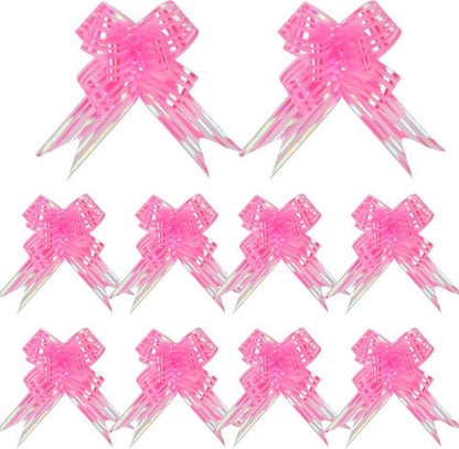 Moños De Regalo Mediano Organza Irizado Navidad 20 Und