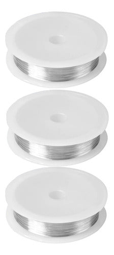Rollo Alambre Acero Color Oro 50 Metros De Cal 0.4mm. 3und